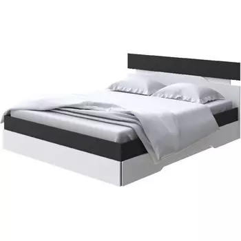 Без бренда Кровать Milton (ЛДСП Черный/Белый) 180x200 PROxSON