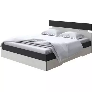 Без бренда Кровать Milton (ЛДСП Черный/Дуб Шамони светлый) 180x200 PROxSON