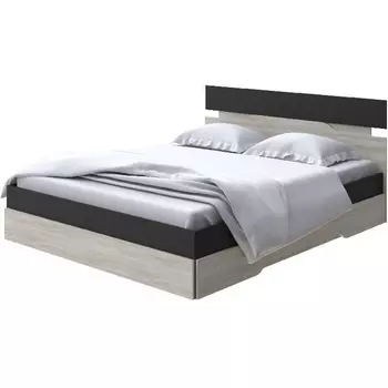 Без бренда Кровать Milton (ЛДСП Черный/Ясень Шимо Светлый) 180x200 PROxSON