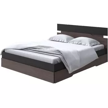 Без бренда Кровать Milton (ЛДСП Черный/Ясень Шимо Темный) 180x200 PROxSON