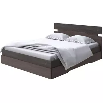 Без бренда Кровать Milton (ЛДСП Дуб Кантербери/Ясень Шимо Темный) 180x200 PROxSON