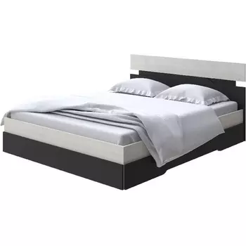 Без бренда Кровать Milton (ЛДСП Дуб Шамони светлый/Черный) 180x200 PROxSON