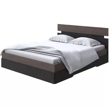 Без бренда Кровать Milton (ЛДСП Ясень Шимо Темный/Черный) 180x200 PROxSON