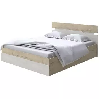 Без бренда Кровать Milton с подъемным механизмом (ЛДСП Бунратти/Дуб Шамони светлый (124)) 180x200 PROxSON