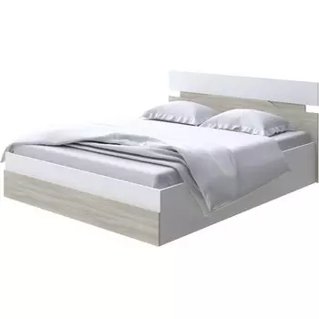 Без бренда Кровать Milton с подъемным механизмом (ЛДСП Белый/Ясень Шимо светлый) 180x200 PROxSON