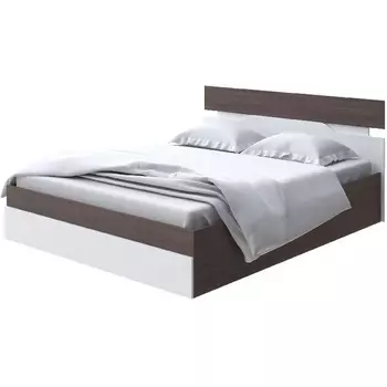 Без бренда Кровать Milton с подъемным механизмом (ЛДСП Ясень Шимо Темный/Белый) 180x200 PROxSON