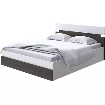 Без бренда Кровать Milton с подъемным механизмом (ЛДСП Белый/Дуб Кантербери) 180x200 PROxSON