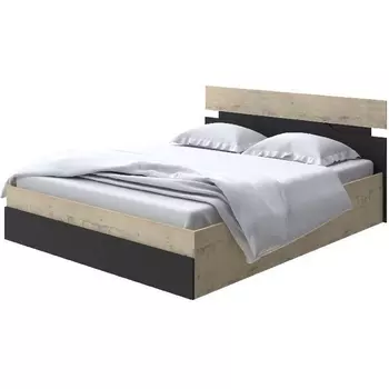 Без бренда Кровать Milton с подъемным механизмом (ЛДСП Бунратти/Черный) 180x200 PROxSON