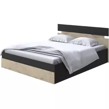 Без бренда Кровать Milton с подъемным механизмом (ЛДСП Черный/Бунратти) 180x200 PROxSON