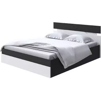 Без бренда Кровать Milton с подъемным механизмом (ЛДСП Черный/Белый) 180x200 PROxSON