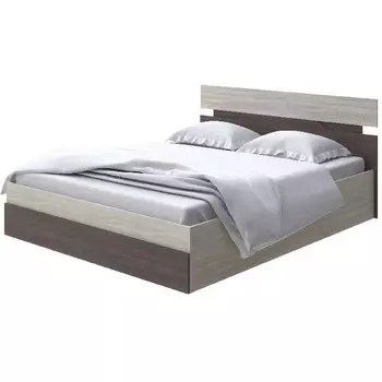 Без бренда Кровать Milton с подъемным механизмом (ЛДСП Ясень Шимо Светлый/Ясень Шимо Темный) 180x200 PROxSON