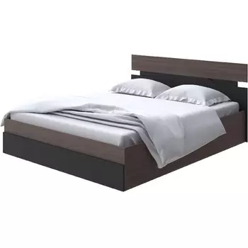 Без бренда Кровать Milton с подъемным механизмом (ЛДСП Ясень Шимо Темный/Черный) 180x200 PROxSON