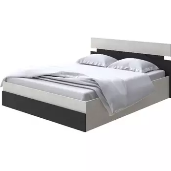 Без бренда Кровать Milton с подъемным механизмом (ЛДСП Дуб Шамони светлый/Черный) 180x200 PROxSON