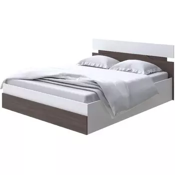 Без бренда Кровать Milton с подъемным механизмом (ЛДСП Белый/Ясень Шимо Темный) 180x200 PROxSON