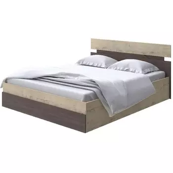 Без бренда Кровать Milton с подъемным механизмом (ЛДСП Бунратти/Ясень Шимо Темный) 180x200 PROxSON