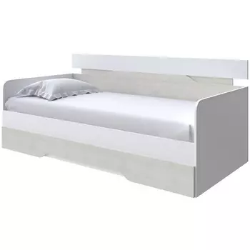 Без бренда Кровать-Софа Milton (ЛДСП Белый/Дуб Шамони светлый) 120x200 PROxSON