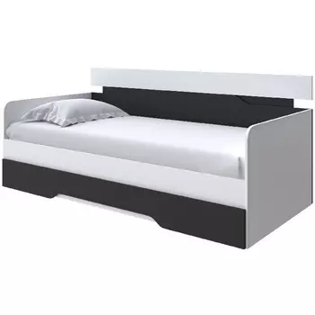 Без бренда Кровать-Софа Milton (ЛДСП Белый/Черный) 120x200 PROxSON