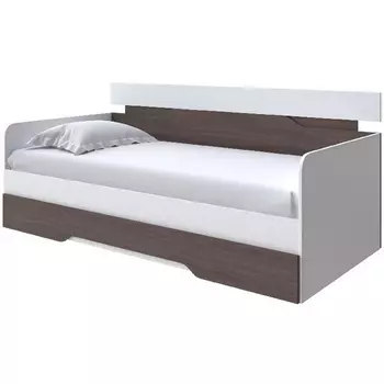 Без бренда Кровать-Софа Milton (ЛДСП Белый/Ясень Шимо Темный) 120x200 PROxSON