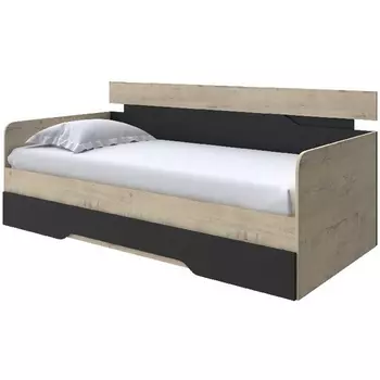 Без бренда Кровать-Софа Milton (ЛДСП Бунратти/Черный) 120x200 PROxSON