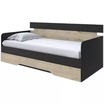 Без бренда Кровать-Софа Milton (ЛДСП Черный/Бунратти) 120x200 PROxSON