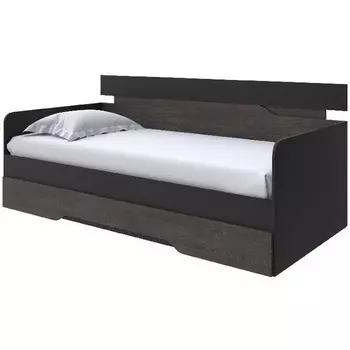 Без бренда Кровать-Софа Milton (ЛДСП Черный/Дуб Кантербери) 120x200 PROxSON