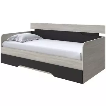 Без бренда Кровать-Софа Milton (ЛДСП Ясень Шимо Светлый/Черный) 120x200 PROxSON