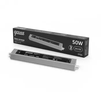 Блок питания IP66 50W 24V IP66 Gauss 202022050