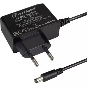 Блок питания ARDV-SP-12-24BW (24V, 0.5A, 12W) (Arlight, Адаптер) 049393