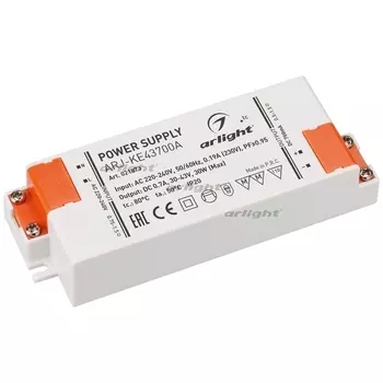 Блок питания ARJ-KE43700A (30W, 700mA, PFC) (Arlight, IP20 Пластик, 5 лет) 021873