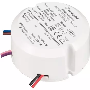 Блок питания ARJ-SN-34350-PFC-DALI-R (12W, 9-34V, 0.35A) (Arlight, IP20 Пластик, 3 года) 043062