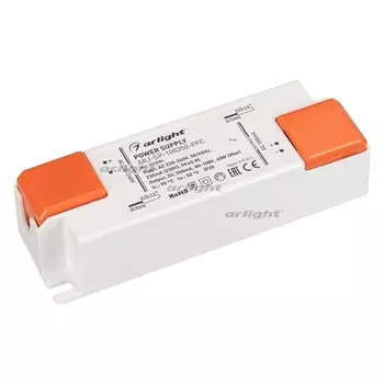 Блок питания ARJ-SP-108350-PFC (40W, 80-108V, 350mA) (Arlight, IP20 Пластик) 033286