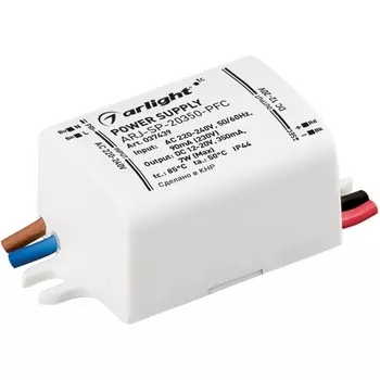 Блок питания ARJ-SP-20350-PFC (7W, 12-20V, 350mA) (Arlight, IP44 Пластик) 037439
