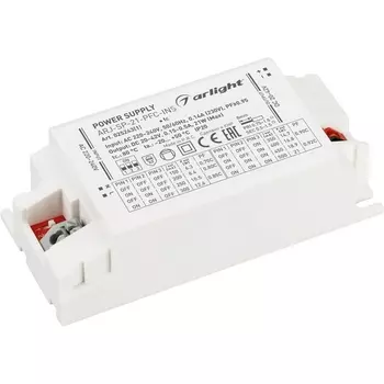 Блок питания ARJ-SP-21-PFC-INS (21W, 20-42V, 0.15-0.5A) (Arlight, IP20 Пластик, 5 лет) 025243(1)