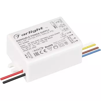 Блок питания ARJ-SP-40150-PFC-DALI2-PD (6W, 3-40V, 150mA) (Arlight, IP20 Пластик) 044822