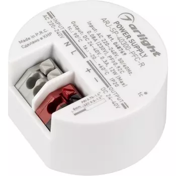 Блок питания ARJ-SP-40300-PFC-R (12W, 24-40V, 300mA) (Arlight, IP20 Пластик, 5 лет) 048769