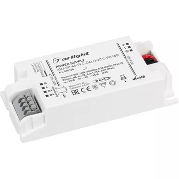 Блок питания ARJ-SP-44-PFC-DALI2-NFC-PD-WR (44W, 3-45V, 0.3-1.05A) (Arlight, IP20 Пластик) 050108