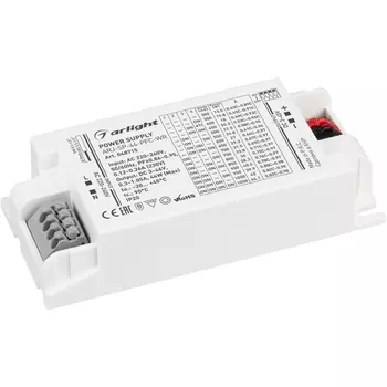 Блок питания ARJ-SP-44-PFC-WR (44W, 3-45V, 0.3-1.05A) (Arlight, IP20 Пластик, 5 лет) 048715