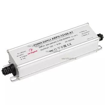 Блок питания ARPV-12100-A1 (12V, 8.3A, 100W) (Arlight, IP67 Металл) 032316