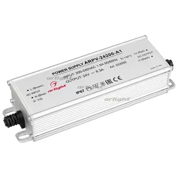 Блок питания ARPV-24200-A1 (24V, 8.3A, 200W) (Arlight, IP67 Металл) 033092