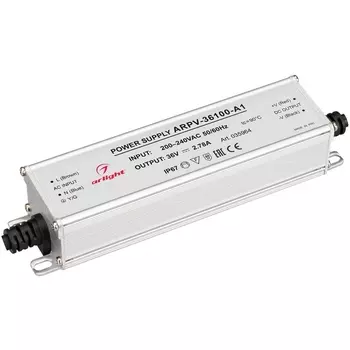 Блок питания ARPV-36100-A1 (36V, 2.78A, 100W) (Arlight, IP67 Металл) 035964