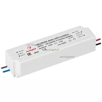 Блок питания ARPV-LV24060-A (24V, 2.5A, 60W) (IP67 Пластик) Arlight ARPV 018982