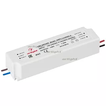 Блок питания ARPV-LV48060-A (48V, 1.3A, 60W) (IP67 Пластик) Arlight ARPV 019010