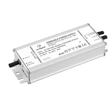Блок питания ARPV-UH12150-PFC-0-10V (12V, 12.5A, 150W) (Arlight, IP67 Металл) 025747