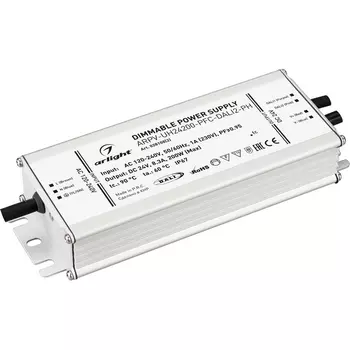 Блок питания ARPV-UH24200-PFC-DALI2-PH (24V, 8.3A, 200W) (Arlight, IP67 Металл) 028108(2)
