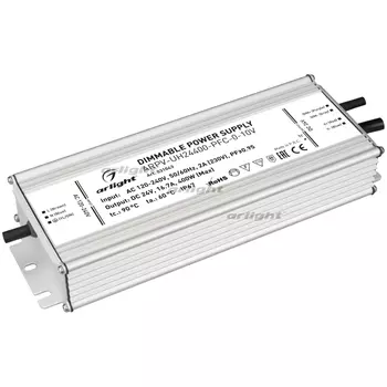 Блок питания ARPV-UH24400-PFC-0-10V (24V, 16.7A, 400W) (Arlight, IP67 Металл) 031043