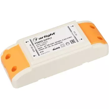 Блок питания ARV-12024 (12V, 2A, 24W) (Arlight, IP20 Пластик, 2 года) 022091(1)