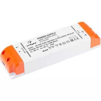 Блок питания ARV-24075-PFC (24V, 3.1A, 75W) (Arlight, IP20 Пластик, 2 года) 016242(1)