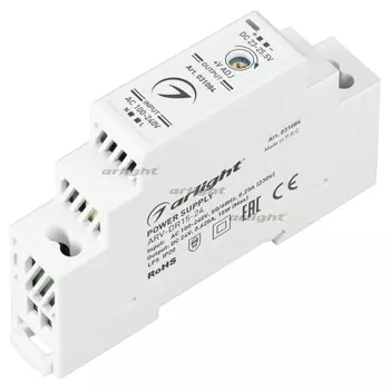 Блок питания ARV-DR15-24 (24V, 0.63A, 15W) (Arlight, IP20 DIN-рейка) 031084