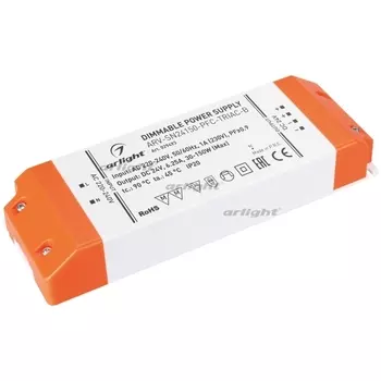 Блок питания ARV-SN24150-PFC-TRIAC-B (24V, 6.25A, 150W) (Arlight, IP20 Пластик, 3 года) 029493