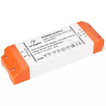Блок питания ARV-SN24250-PFC-B (24V, 10.4A, 250W) (Arlight, IP20 Пластик, 3 года) 022923(1)